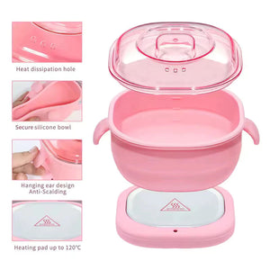 Ahorra Espacio! Olla Calentadora de Cera Plegable y de Silicona - Depilación